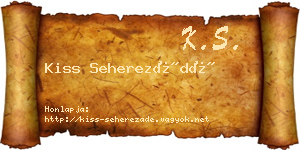 Kiss Seherezádé névjegykártya
