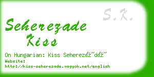 seherezade kiss business card